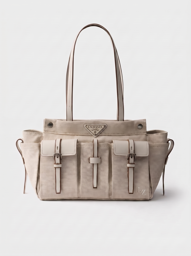 Lauranza Verona large utility canvas tote bag